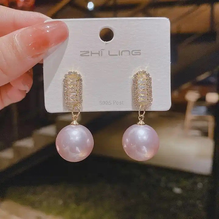 Cubic Zirconia Pearl Earring | SE036