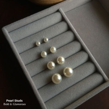 Pearl Stud Earring Set