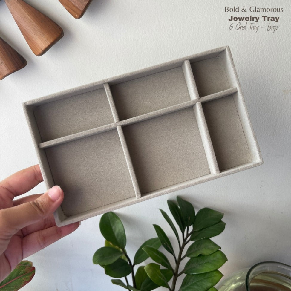 Jewelry Tray | Large | 6 Grid Tray