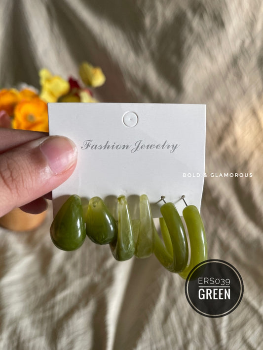 Earring Set | ERS039 | Green