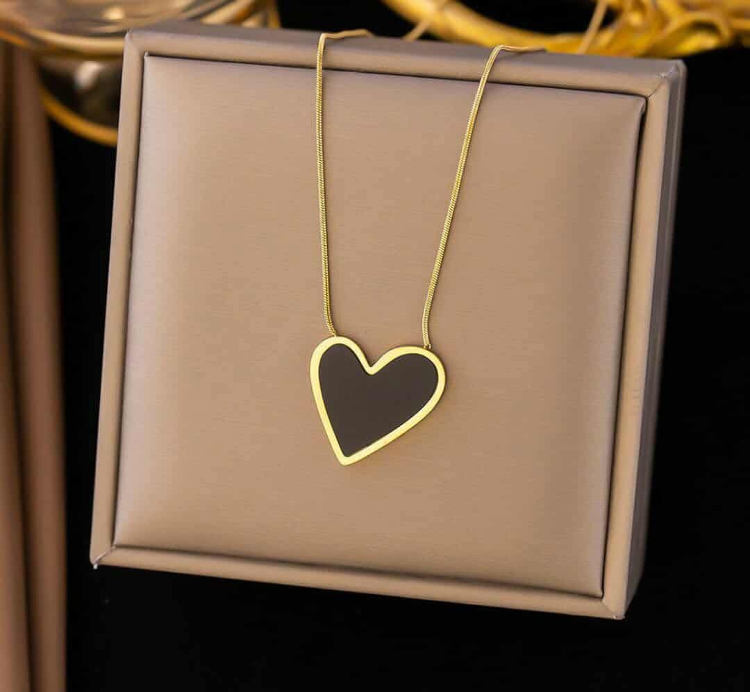 Necklace | SN187 | Black Heart