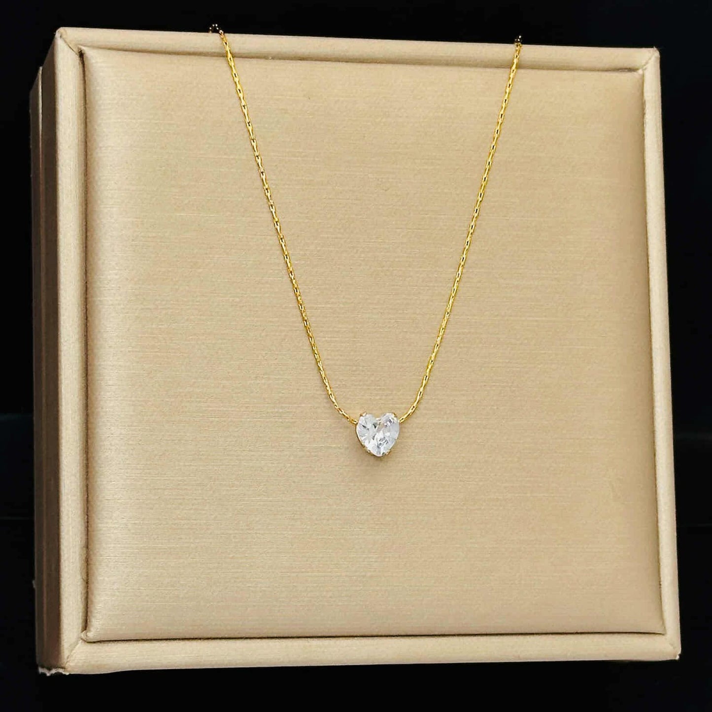 Necklace | SN248 | Simple Stone Heart