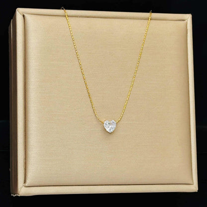 Necklace | SN248 | Simple Stone Heart
