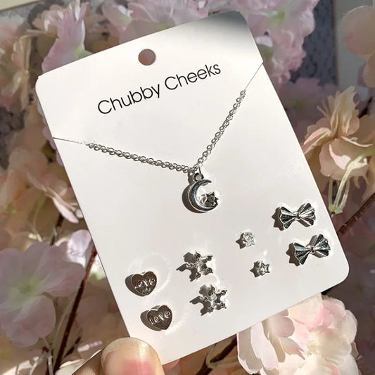 Silver Crystal Rhinestone Jewelry | Set #2