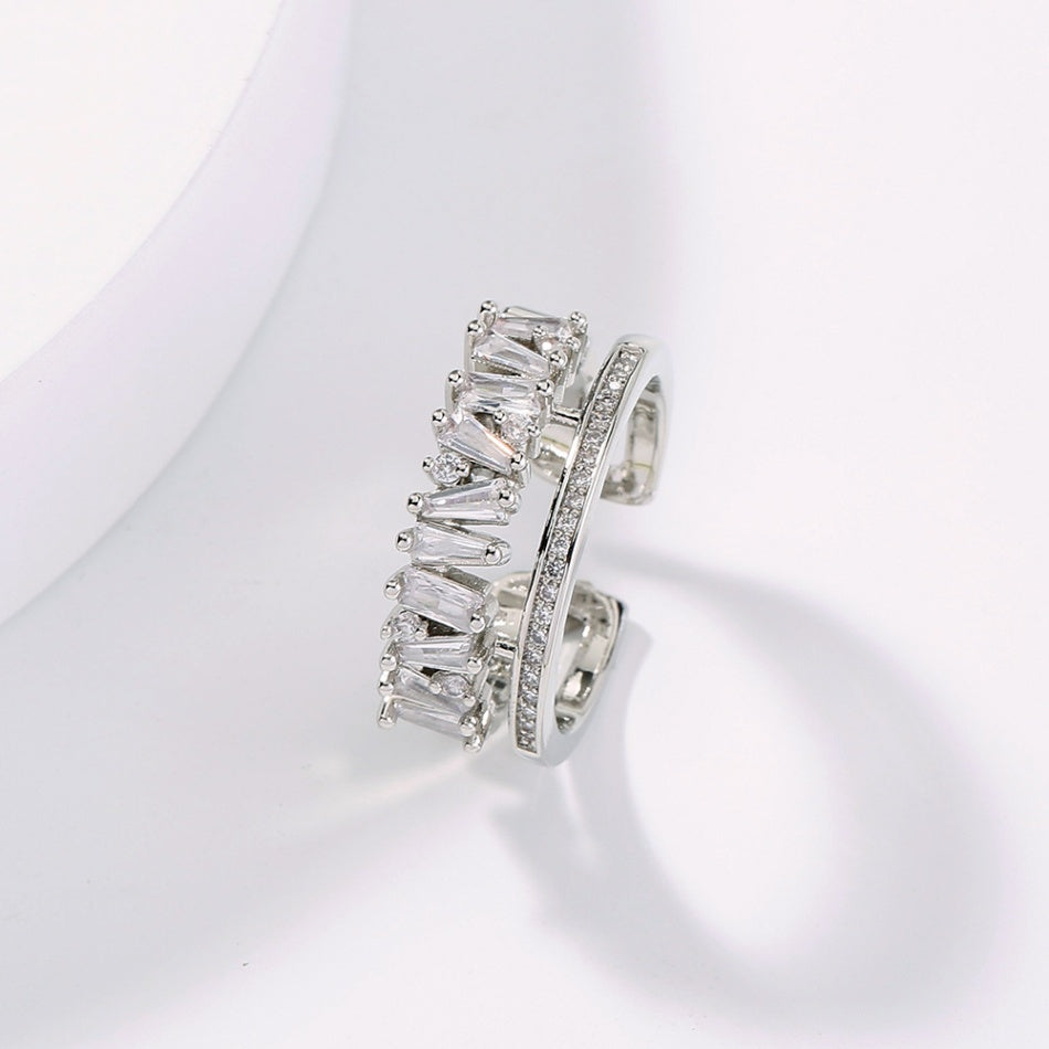 Double Deck Ring | SR037 | Silver