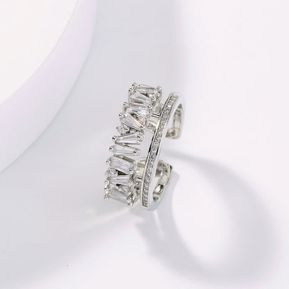 Double Deck Ring | SR037 | Silver