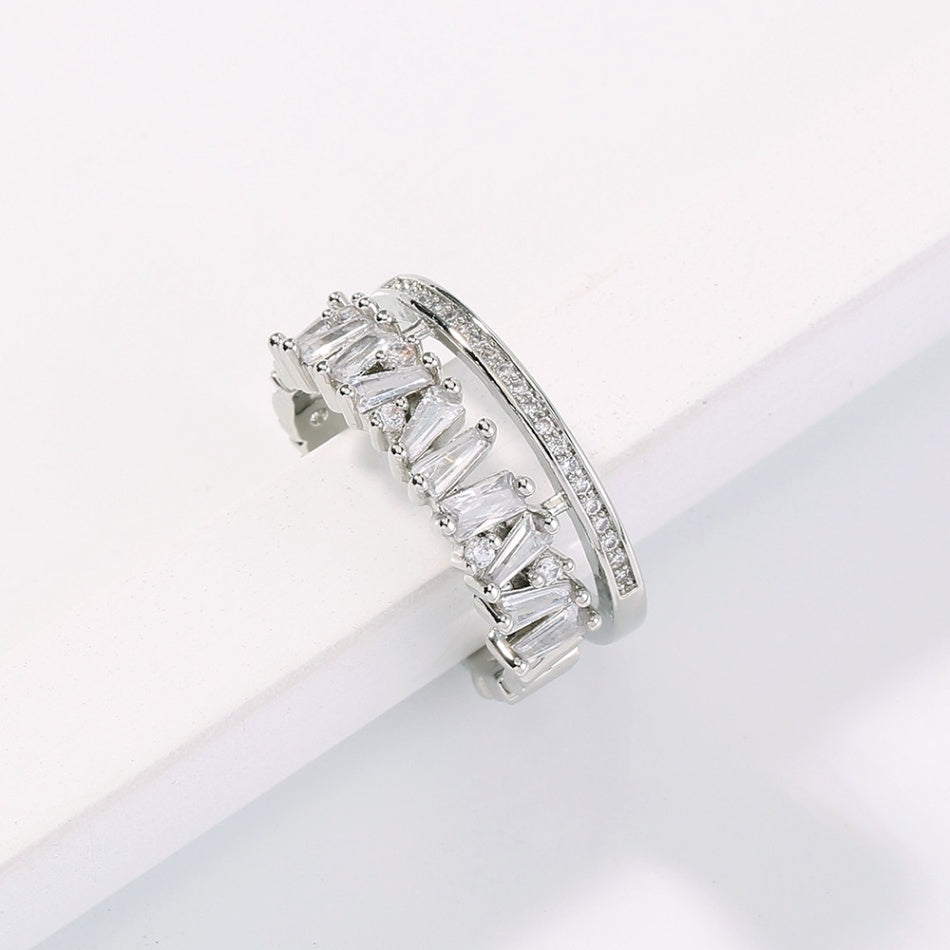 Double Deck Ring | SR037 | Silver