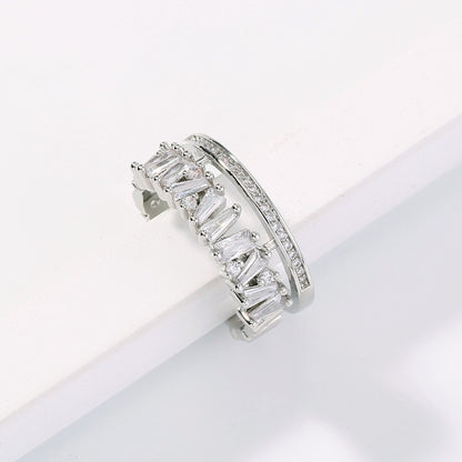 Double Deck Ring | SR037 | Silver