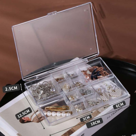 Compartmental Display Jewelry Box | CDJB02 | 12 Grids | White