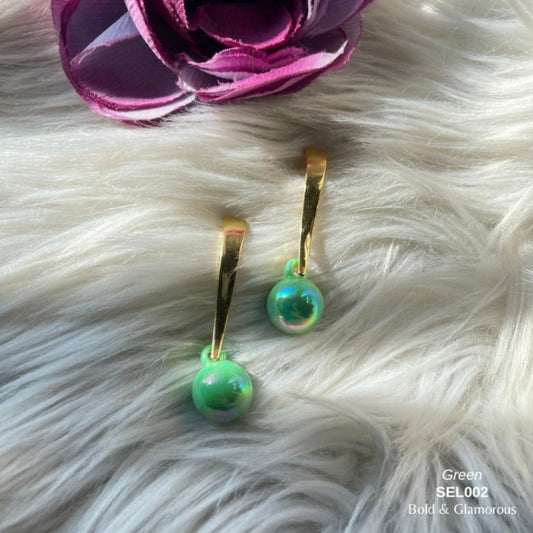 Ball Drop Earrings | SEL002 | Green