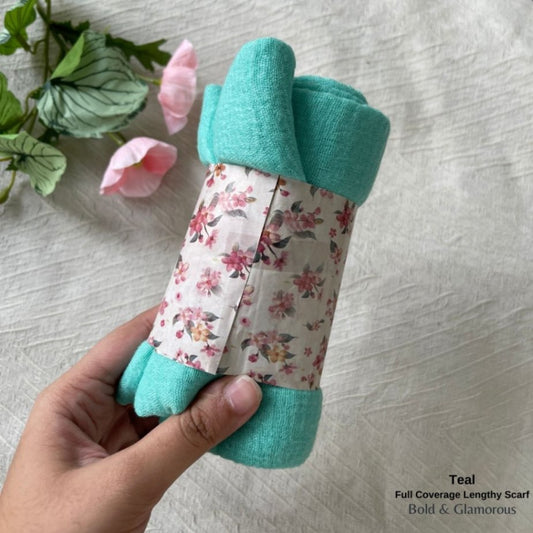 Full Coverage Lengthy Hijab Scarfs | Teal