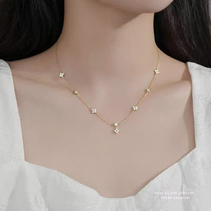 Necklace | SN120 | Lucky Four Leaf Clover