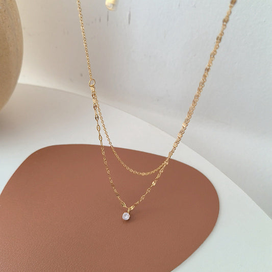 Necklace | SN129 | Layer Simple Stone