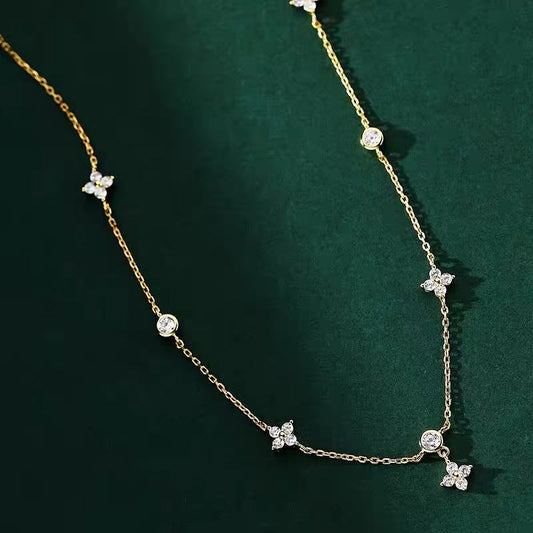 Necklace | SN120 | Lucky Four Leaf Clover