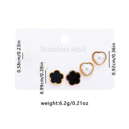 Stud Earring Set | STSES005 | Set#5 Love Pearls